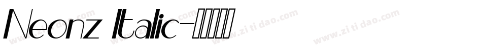 Neonz Italic字体转换